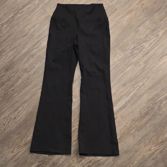 90 Degree By Reflex Black Flare Leggings - Picture 1 of 3